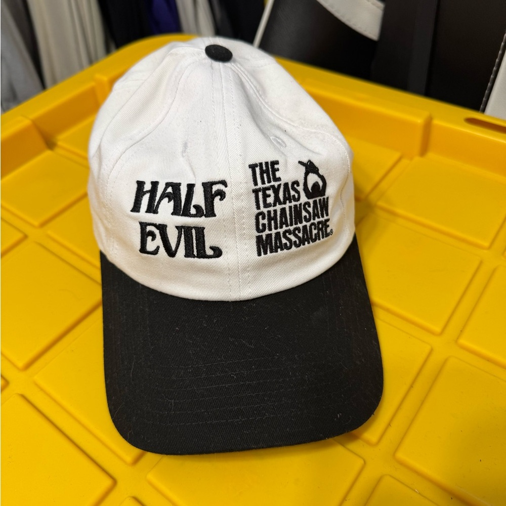 White and Black Cap